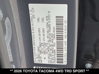 2026 Toyota Tacoma TRD Sport