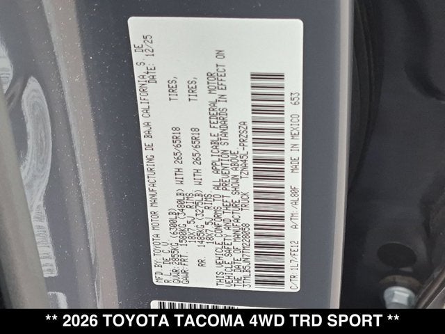 2026 Toyota Tacoma TRD Sport