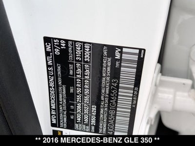 2016 Mercedes-Benz GLE 350 GLE 350