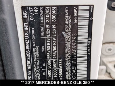 2017 Mercedes-Benz GLE 350 GLE 350
