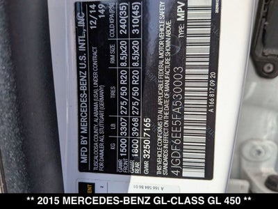 2015 Mercedes-Benz GL 450 GL 450