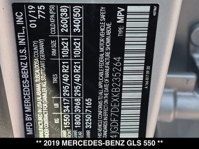 2019 Mercedes-Benz GLS 550 GLS 550