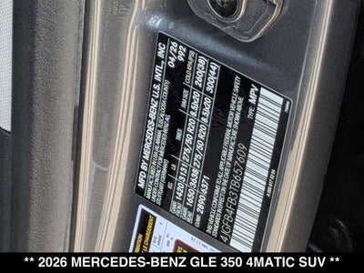 2026 Mercedes-Benz GLE GLE 350 4MATIC® SUV
