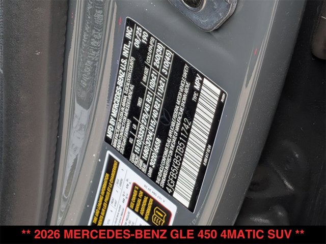 2026 Mercedes-Benz GLE GLE 450 4MATIC® SUV