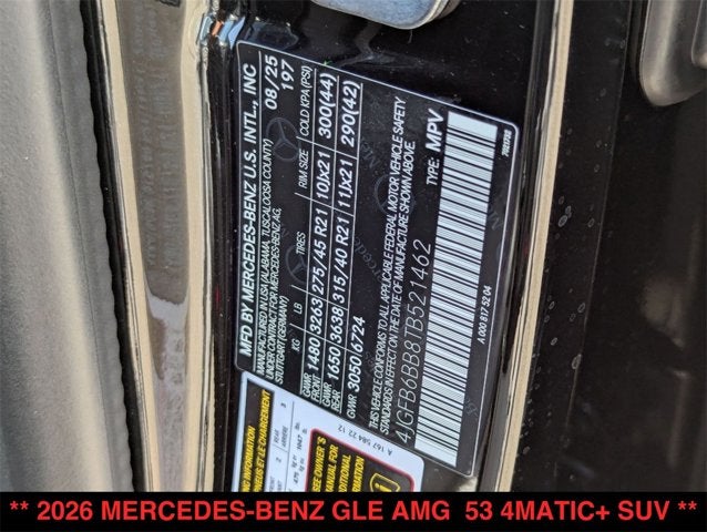 2026 Mercedes-Benz AMG® GLE 53 AMG® GLE 53 4MATIC®+ SUV