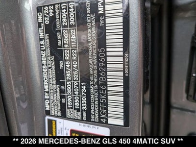 2026 Mercedes-Benz GLS GLS 450 4MATIC® SUV