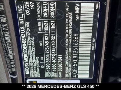 2026 Mercedes-Benz GLS 450 GLS 450
