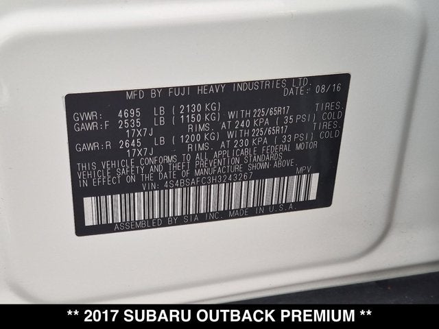 2017 Subaru Outback Premium