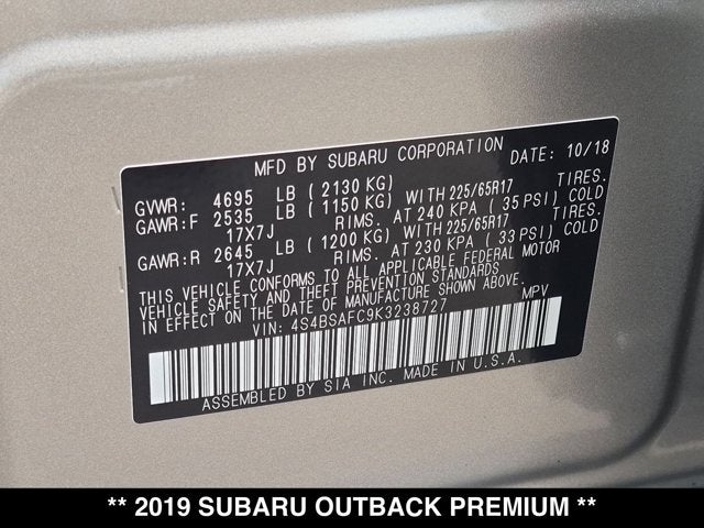 2019 Subaru Outback Premium
