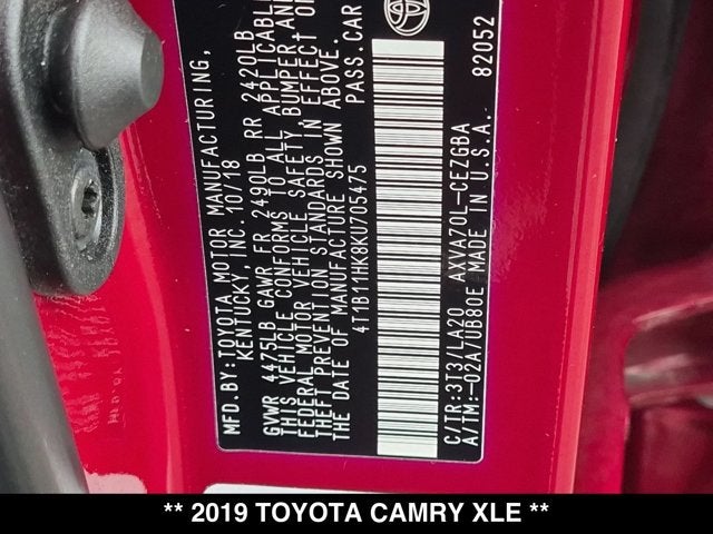 2019 Toyota Camry XLE