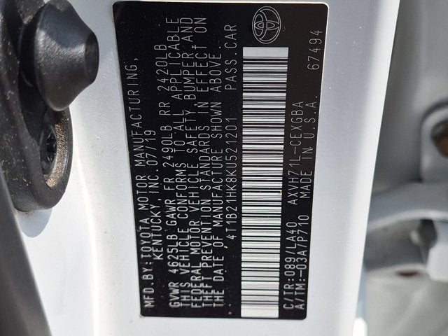 2019 Toyota Camry Hybrid XLE