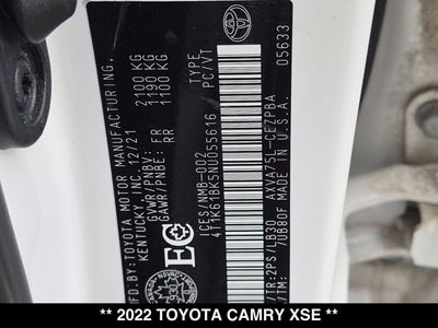 2022 Toyota Camry XSE