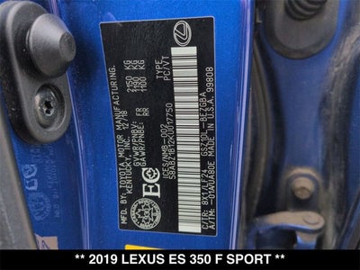 2019 Lexus ES 350 ES 350 F SPORT