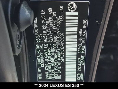 2024 Lexus ES 350 ES 350