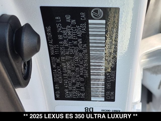 2025 Lexus ES 350 ES 350 Ultra Luxury