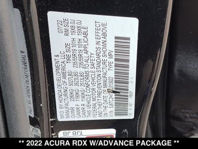 2022 Acura RDX w/Advance Package