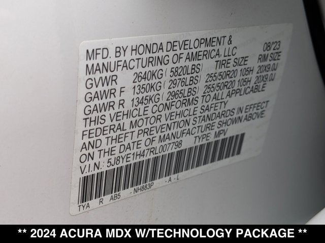2024 Acura MDX w/Technology Package
