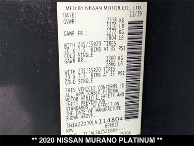 2020 Nissan Murano Platinum
