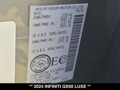 2024 INFINITI QX60 LUXE