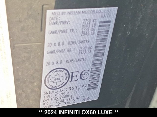 2024 INFINITI QX60 LUXE