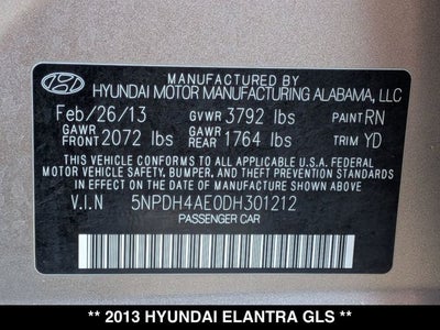 2013 Hyundai Elantra GLS