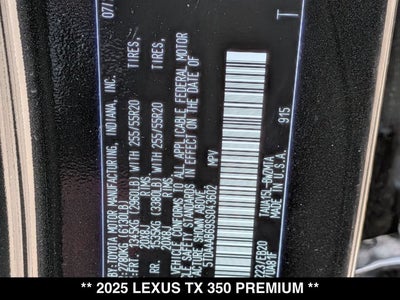 2025 Lexus TX 350 350 Premium