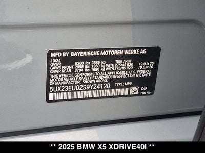 2025 BMW X5 xDrive40i