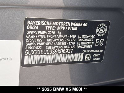 2025 BMW X5 M60i