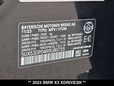 2024 BMW X3 xDrive30i