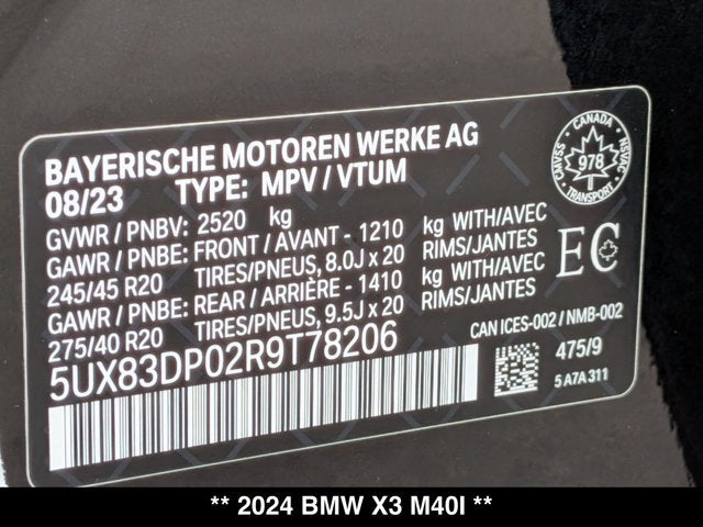 2024 BMW X3 M40i