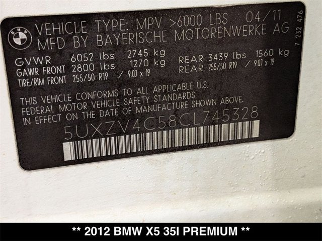 2012 BMW X5 35i Premium