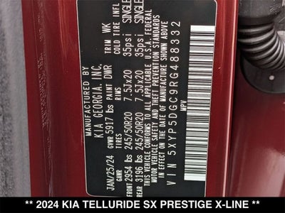 2024 Kia Telluride SX Prestige X-Line