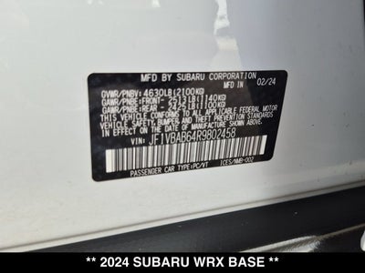 2024 Subaru WRX Base