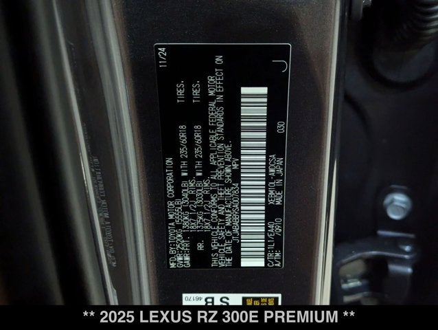 2025 Lexus RZ 300e 300e Premium