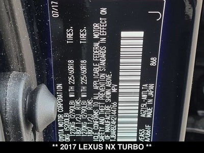2017 Lexus NX Turbo NX Turbo
