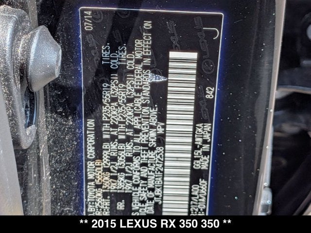 2015 Lexus RX 350 350