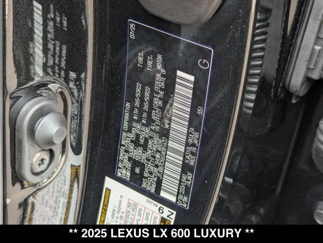 2025 Lexus LX 600 LX 600 Luxury