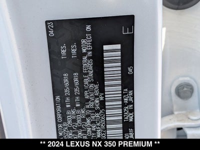 2024 Lexus NX 350 NX 350 Premium
