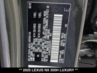 2025 Lexus NX 350h NX 350h Luxury