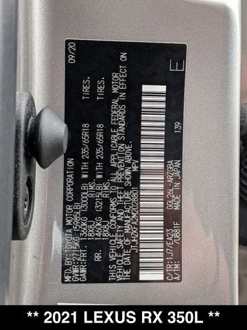 2021 Lexus RX 350L RX 350L