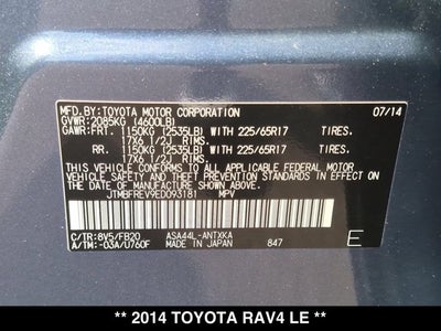 2014 Toyota RAV4 LE