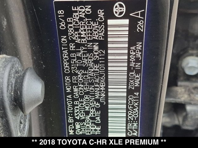 2018 Toyota C-HR XLE Premium