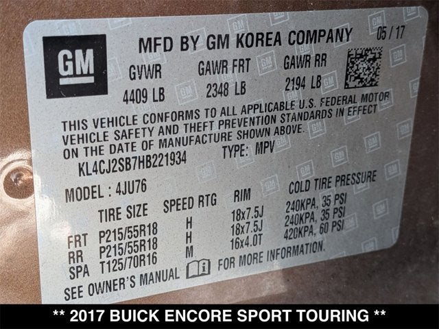 2017 Buick Encore Sport Touring