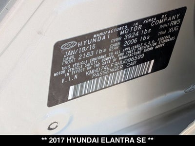 2017 Hyundai Elantra SE