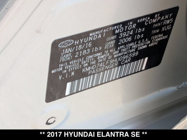 2017 Hyundai Elantra SE