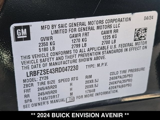 2024 Buick Envision Avenir
