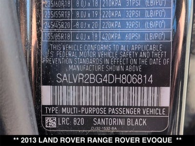 2013 Land Rover Range Rover Evoque Pure Premium