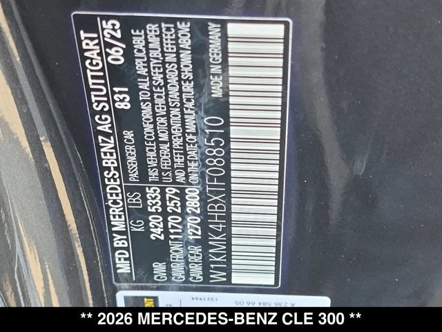 2026 Mercedes-Benz CLE 300 CLE 300
