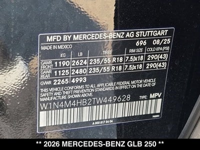 2026 Mercedes-Benz GLB 250 GLB 250