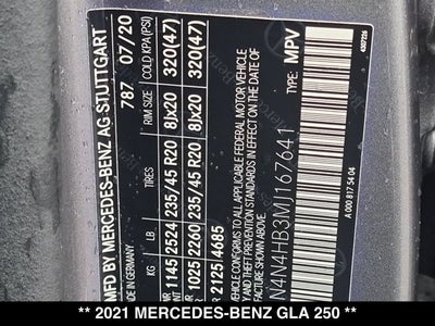 2021 Mercedes-Benz GLA 250 GLA 250